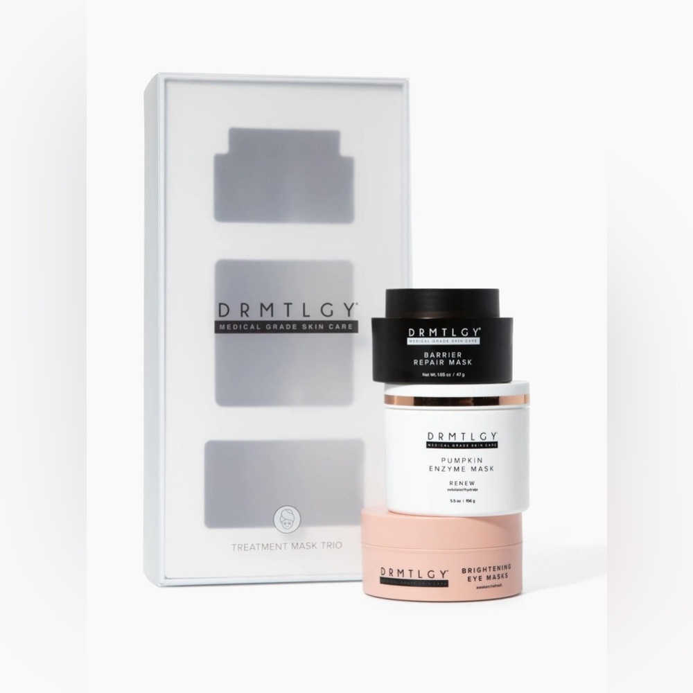 DRMTLGY Skincare Treatment Mask Trio - Black, White, and Tan